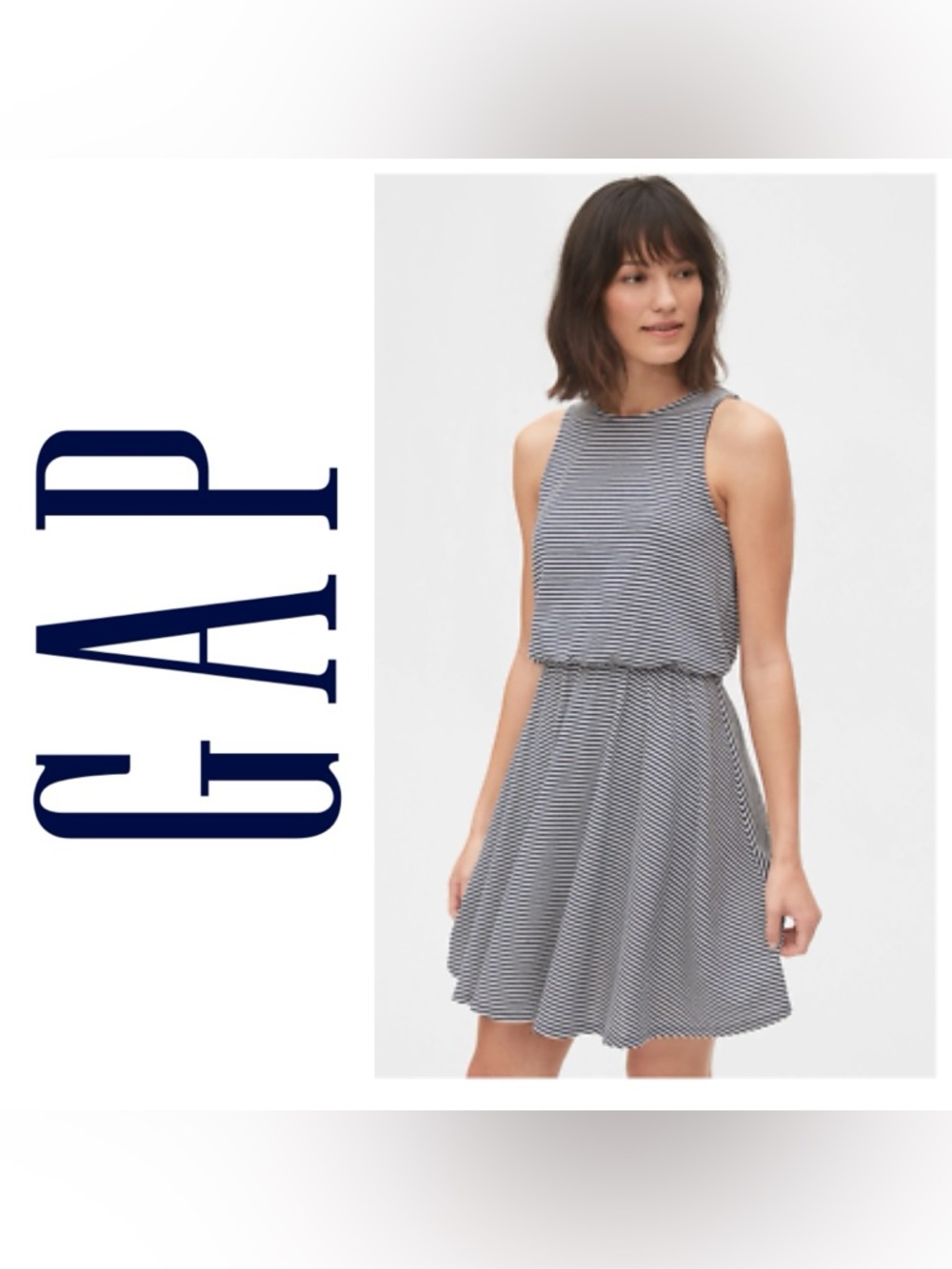 GAP Striped Sleeveless flowy Dress